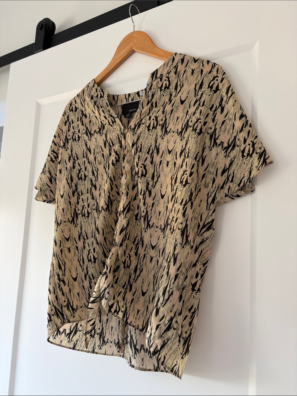 Greylin Abstract Print Blouse